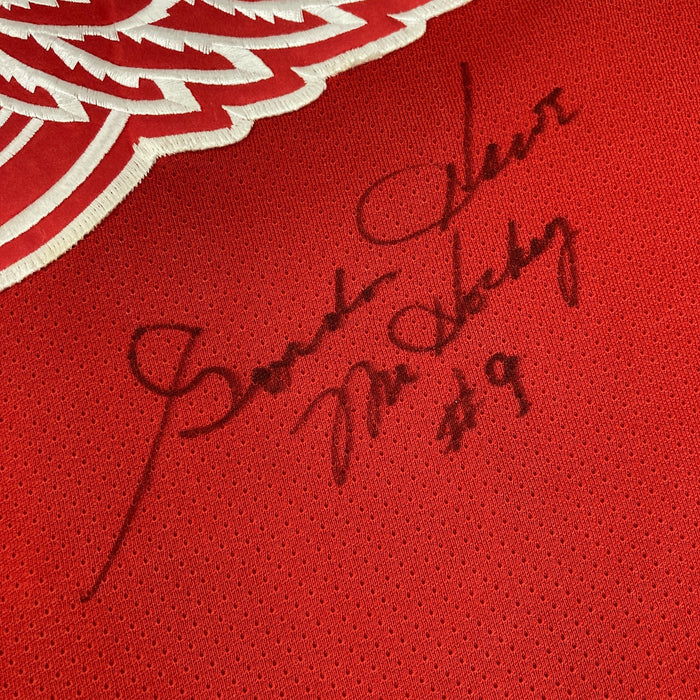 Gordie Howe Mr. Hockey #9 Signed Authentic Detroit Red Wings Jersey JSA COA