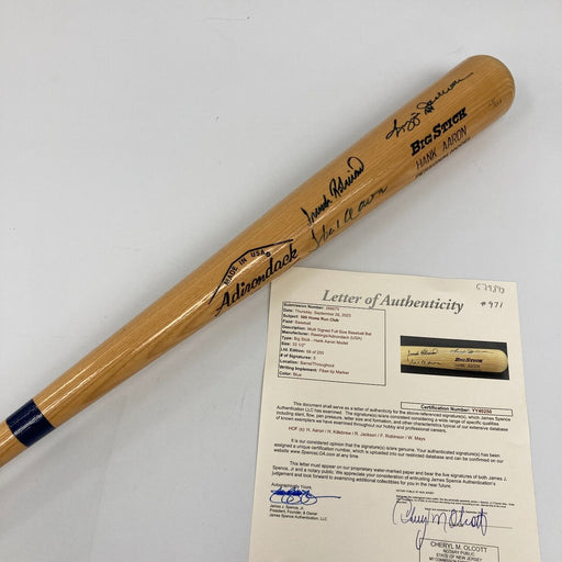 Willie Mays Hank Aaron 500 Home Run Multi Signed Baseball Bat JSA COA