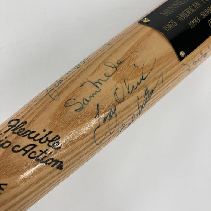1965 Minnesota Twins American League Champs Team Signed Baseball Bat JSA COA