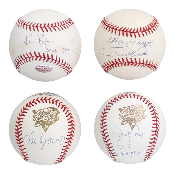 2000 New York Yankees WS Champs Team Signed Baseball Collection 60 Balls JSA COA