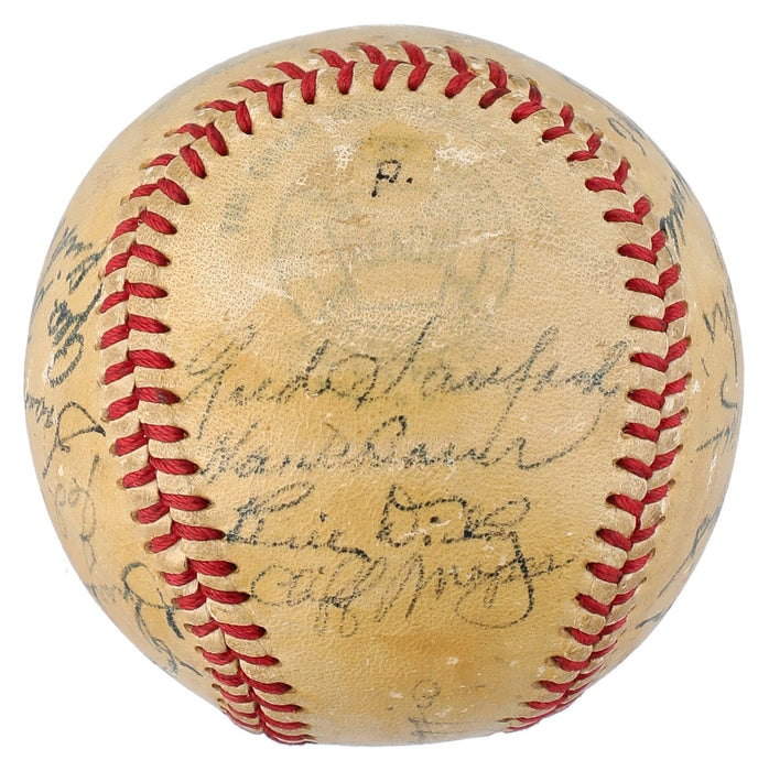 1949 New York Yankees World Series Champs Team Signed Baseball JSA COA