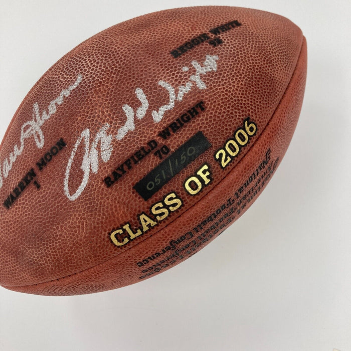 John Madden Troy Aikman 2006 Hall Of Fame Induction Signed Football JSA COA