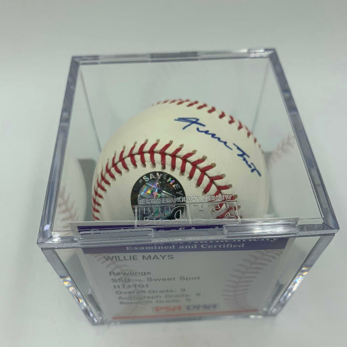 Willie Mays Signed Autographed Major League Baseball PSA DNA COA GRADED MINT 9