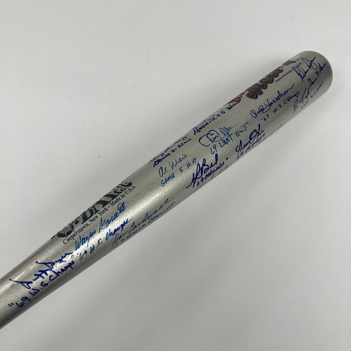 1969 New York Mets World Series Champs Team Signed Bat Nolan Ryan Tom Seaver JSA