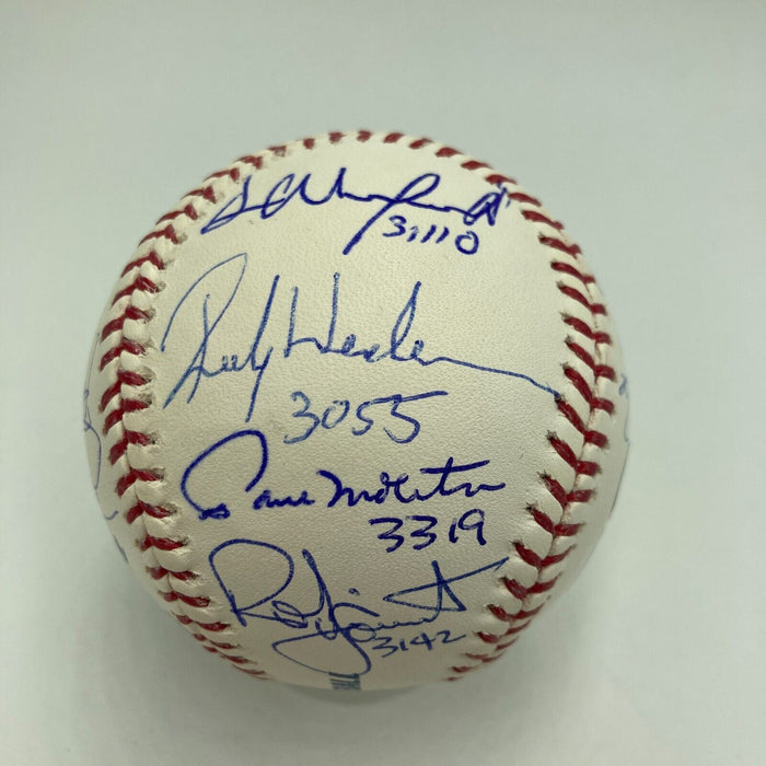 3,000 Hit Club Signed Baseball 11 Sigs With Derek Jeter Tony Gwynn Steiner COA