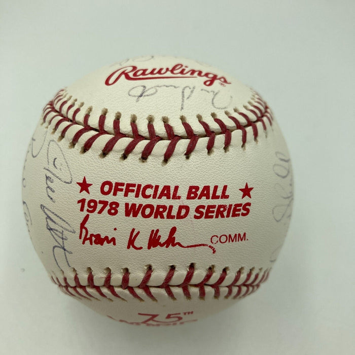 1978 New York Yankees World Series Champs Team Signed W.S. Baseball