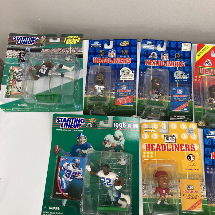 Lot Of 32 Dallas Cowboys Starting Lineup Figurines SLU Troy Aikman Emmitt Smith