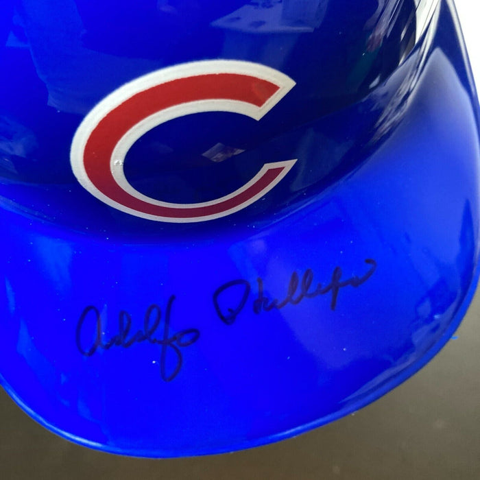 Adolfo Phillips Signed Full Size Chicago Cubs Baseball Helmet 1969 Cubs JSA COA