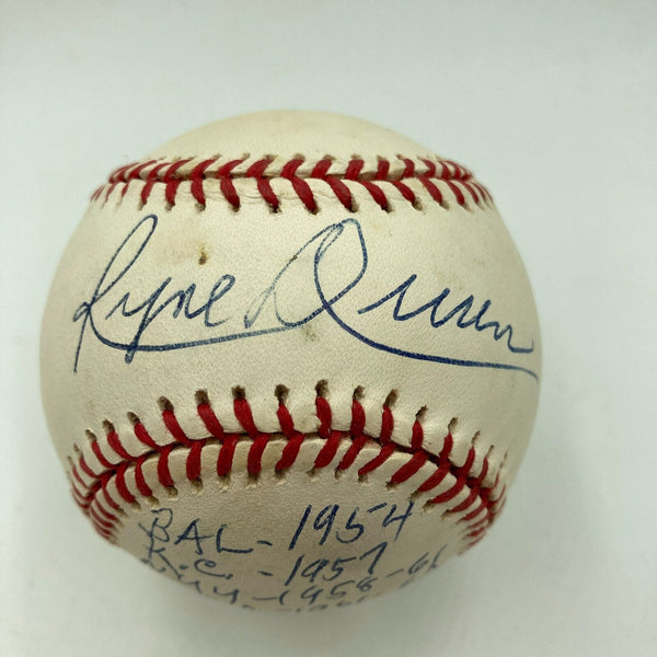 Ryne Duren Signed Inscribed STAT American League Baseball JSA COA