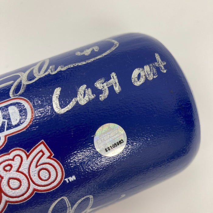 1986 New York Mets World Series Champs Team Signed Bat With Inscriptions Steiner