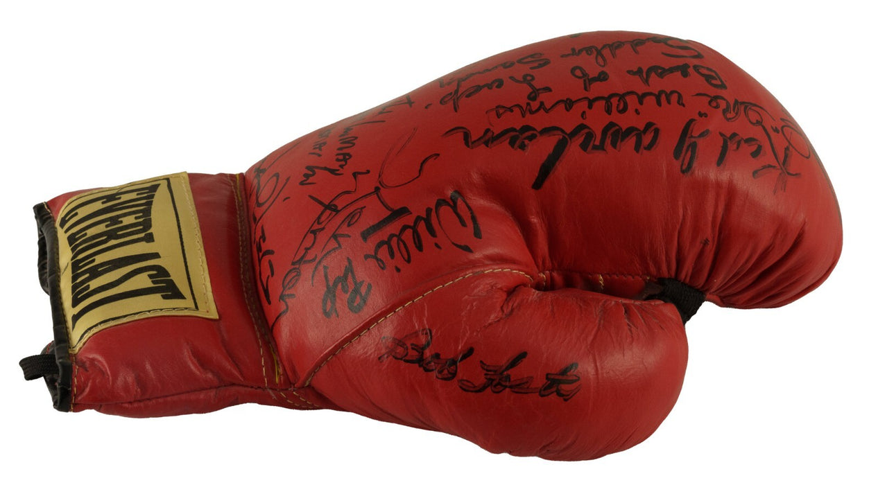 Hall of Fame Multi-Signed Boxing Glove 12 Sigs George Foreman Carlos Ortiz JSA
