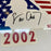 Eric Chavez Signed 2002 Memorial Day Authentic Full Size Home Plate JSA COA