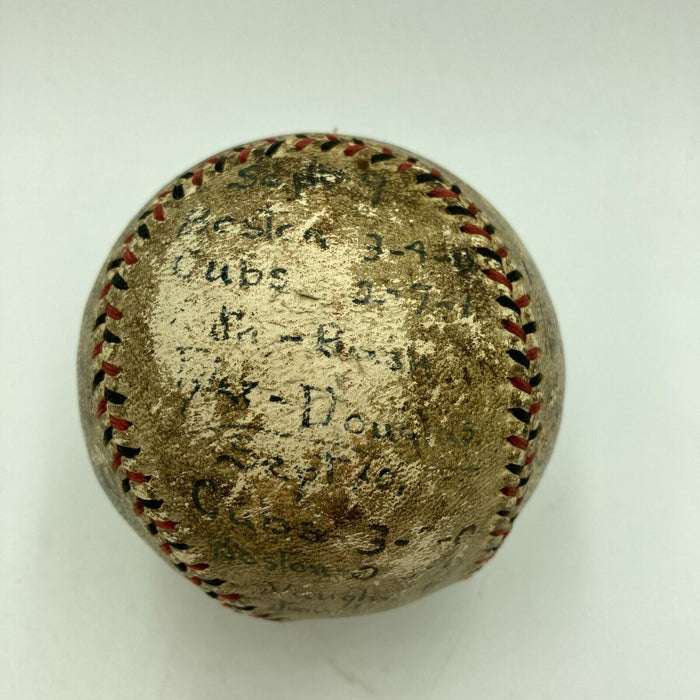 George Tyler Signed 1918 World Series Game 6 Game Used Baseball JSA & MEARS COA