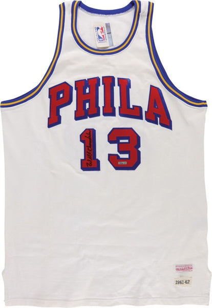 Wilt Chamberlain Signed Authentic 1961-62 Philadelphia Warriors Jersey JSA COA