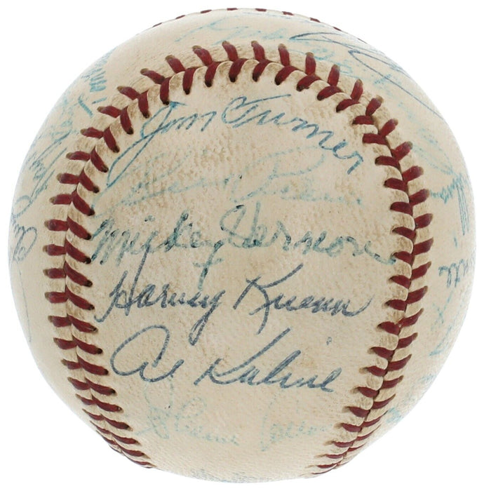 1956 All Star Game Team Signed Baseball Mickey Mantle Beckett COA