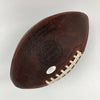 Jim Brown Leroy Kelly Paul Warfield Cleveland Browns HOF Signed Football JSA COA