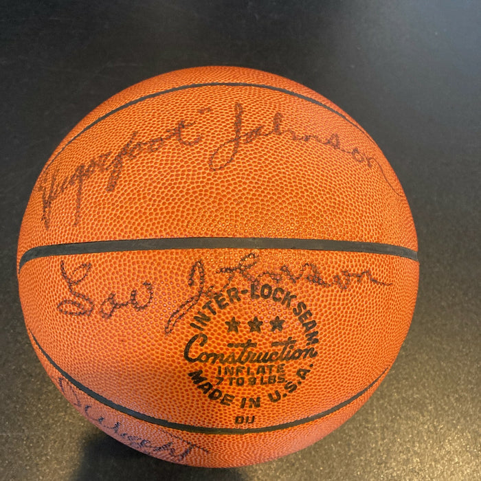 1971 Harlem Magicians Team Signed Official Wilson Basketball With JSA COA