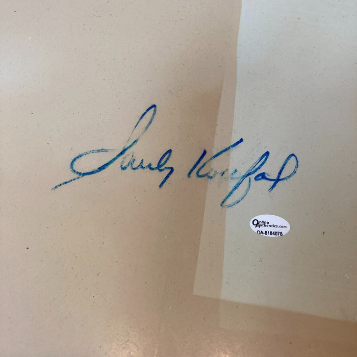 Sandy Koufax Signed Full Size Home Plate Base With COA
