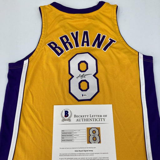 Kobe Bryant Signed 1999 Finals Los Angeles Lakers Pro Cut Jersey Beckett & PSA
