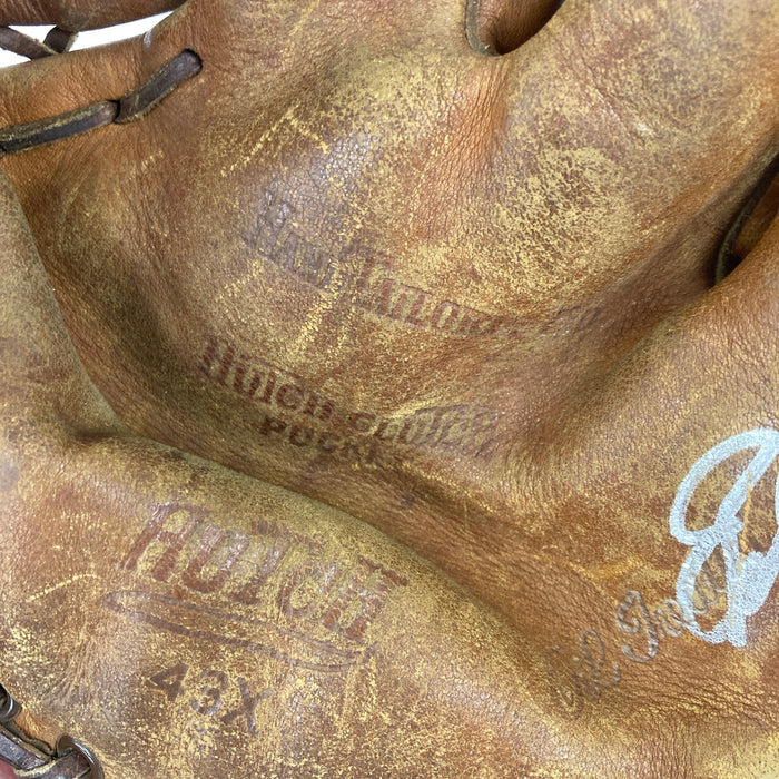 Eddie Mathews Signed 1950's Game Model Baseball Glove JSA COA