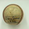 Jackie Robinson & Mickey Mantle Signed 1956 World Series Game Used Baseball PSA