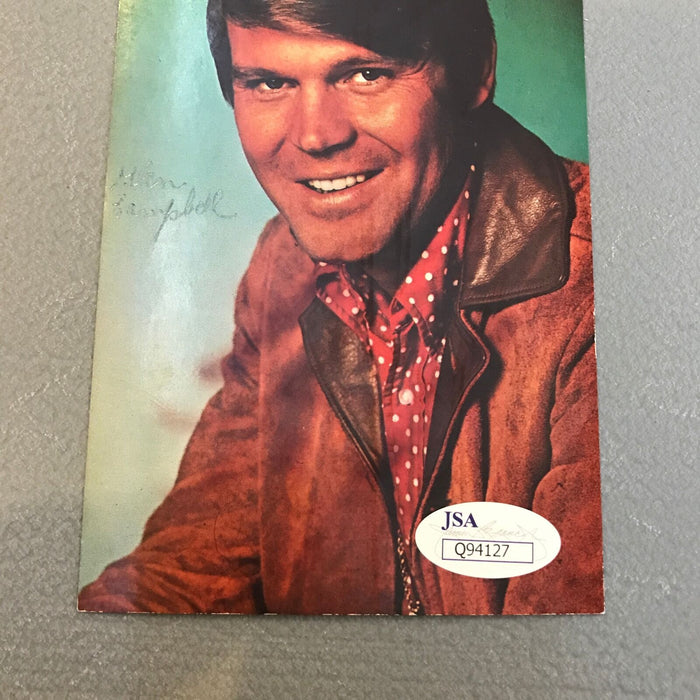 Vintage 1960's Glen Campbell Signed Autographed Original Postcard With JSA COA