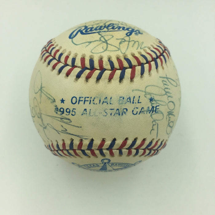 1995 All Star Game Team Signed Baseball Kirby Puckett Cal Ripken Jr SGC COA