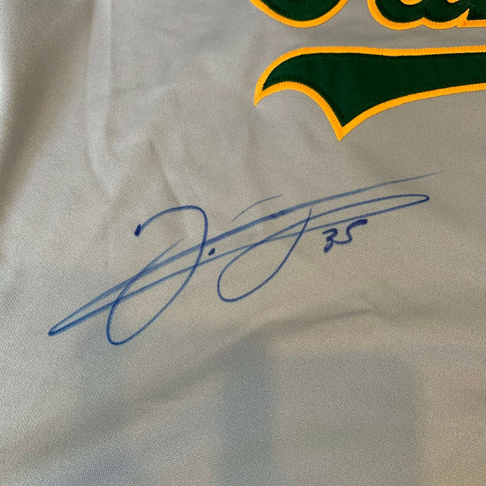 Frank Thomas Signed Authentic Oakland A's Athletics Jersey With JSA COA