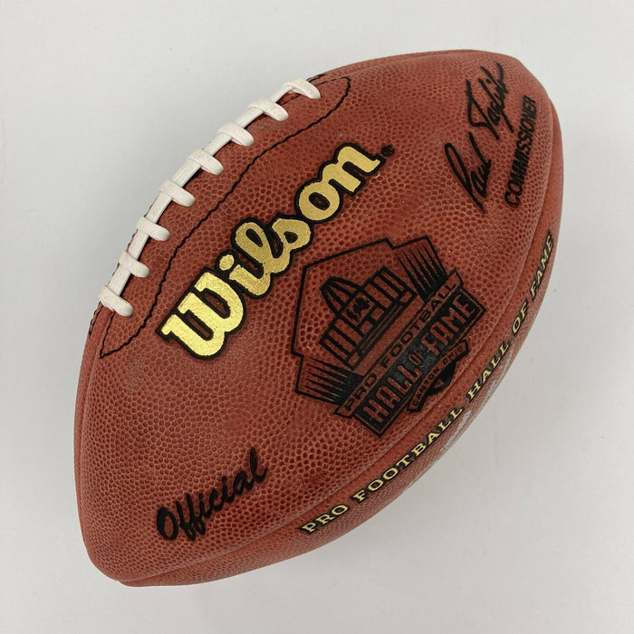 John Madden Troy Aikman 2006 Hall Of Fame Induction Signed Football JSA COA