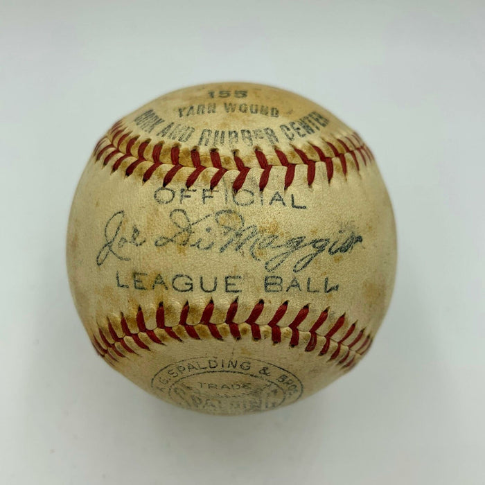 Earliest Known Joe Dimaggio 1937 Single Signed Baseball To His Wife JSA COA