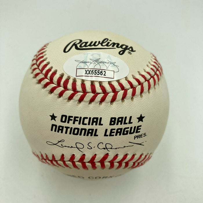 Beautiful Hank Aaron Signed National League Baseball JSA COA