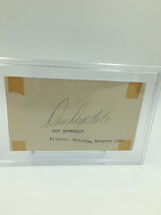 1956 Don Drysdale Rookie Signed Index Card PSA DNA