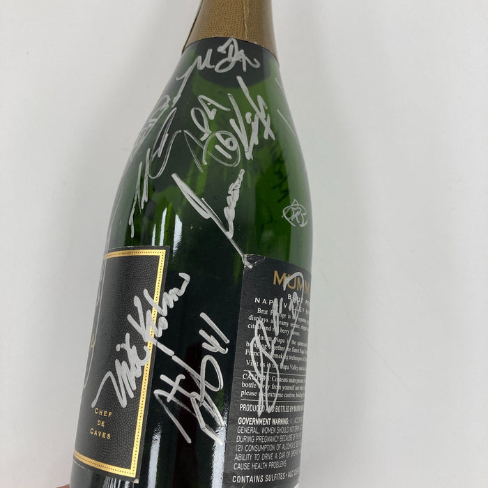 2012 San Francisco Giants W.S. Champs Team Signed Champagne Bottle PSA & MLB
