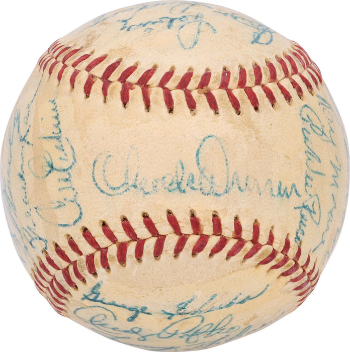 Jackie Robinson Roy Campanella 1952 Brooklyn Dodgers Signed Baseball PSA DNA COA