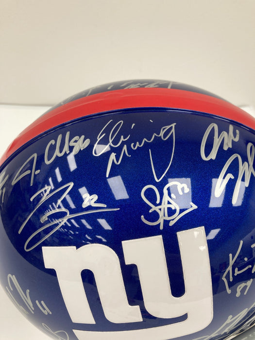 2007 New York Giants Super Bowl Champs Team Signed Full Size Helmet JSA COA