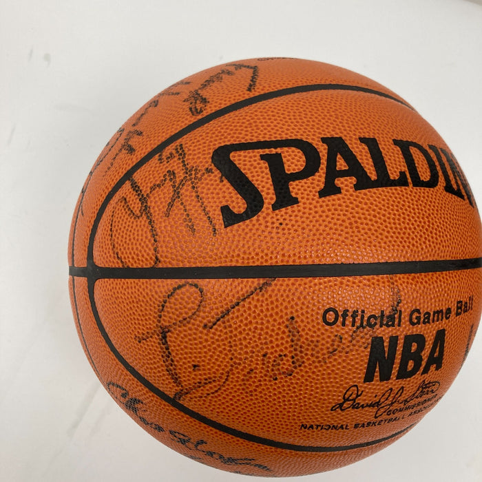 1997-98 Chicago Bulls NBA Champs Team Signed Game Basketball The Last Dance JSA