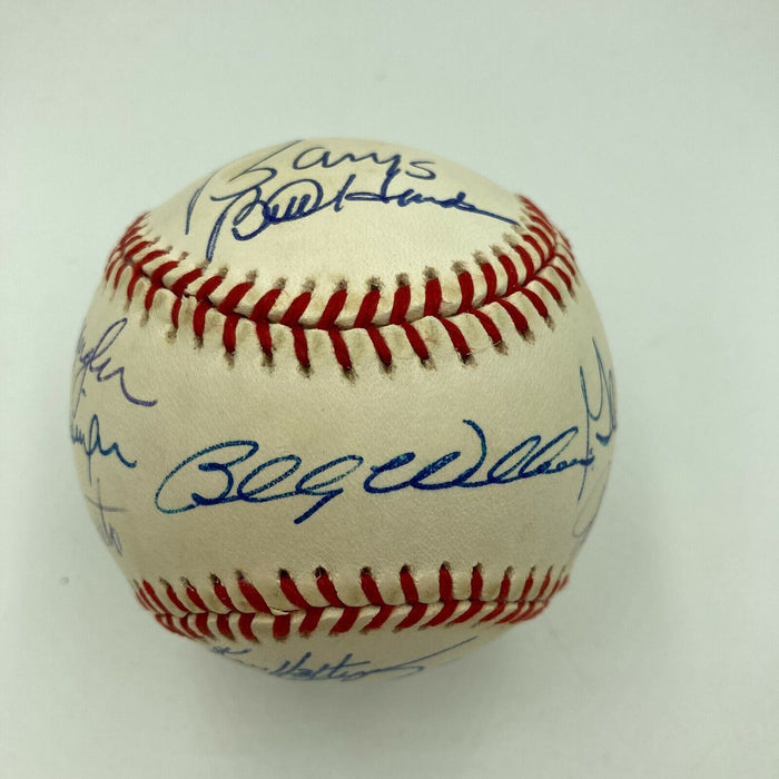 1973 Hall Of Fame Induction Signed Baseball Joe Dimaggio Lefty Grove JSA COA