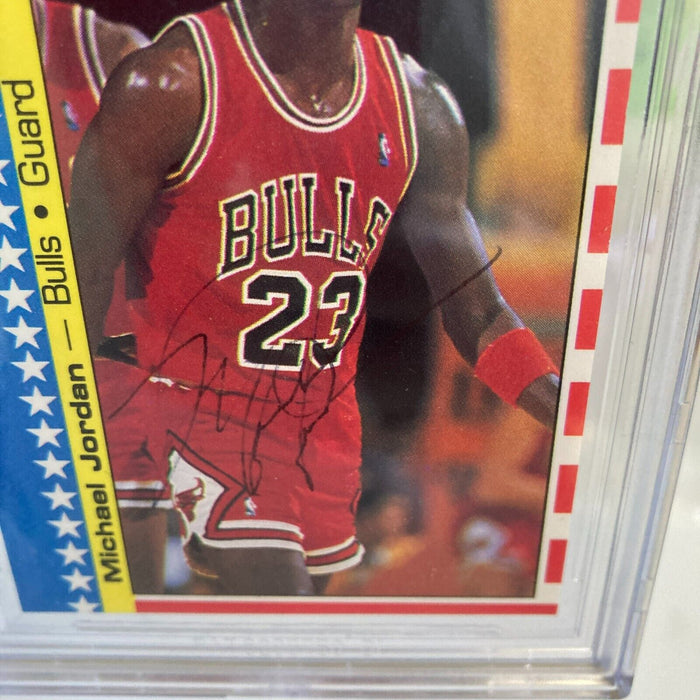1987-88 Fleer Michael Jordan #2 Early Career Signed Basketball Card Auto BGS