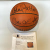 Wilt Chamberlain Kareem Abdul-Jabbar Dr J. Magic Johnson Signed Basketball BAS