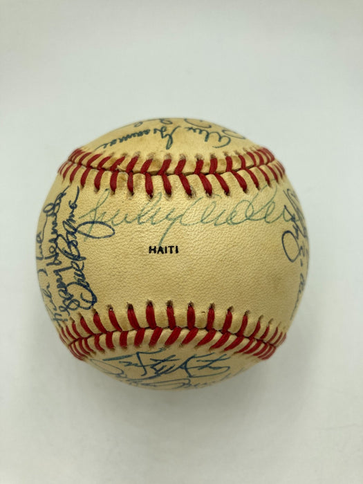 Beautiful 1984 Detroit Tigers World Series Champs Team Signed W.S. Baseball JSA
