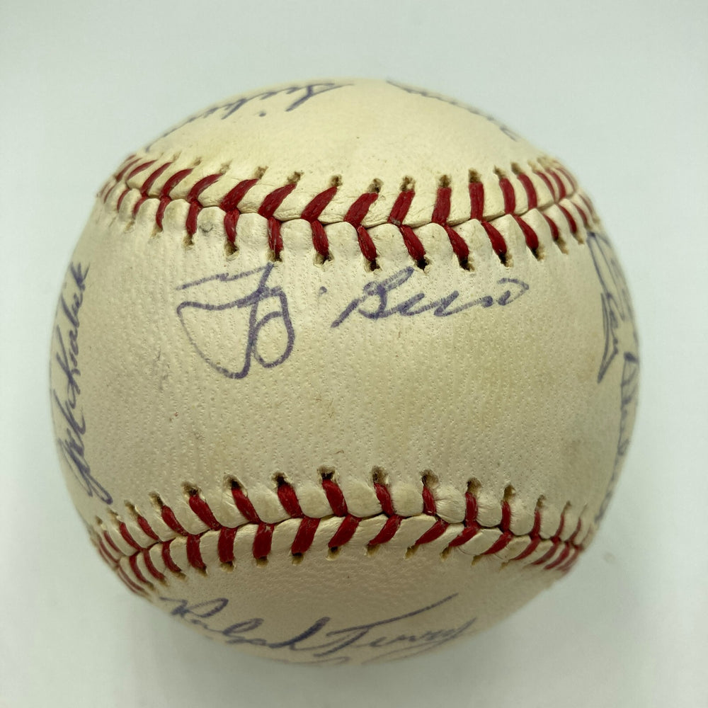 1962 All Star Game Team Signed Official National League Baseball JSA COA