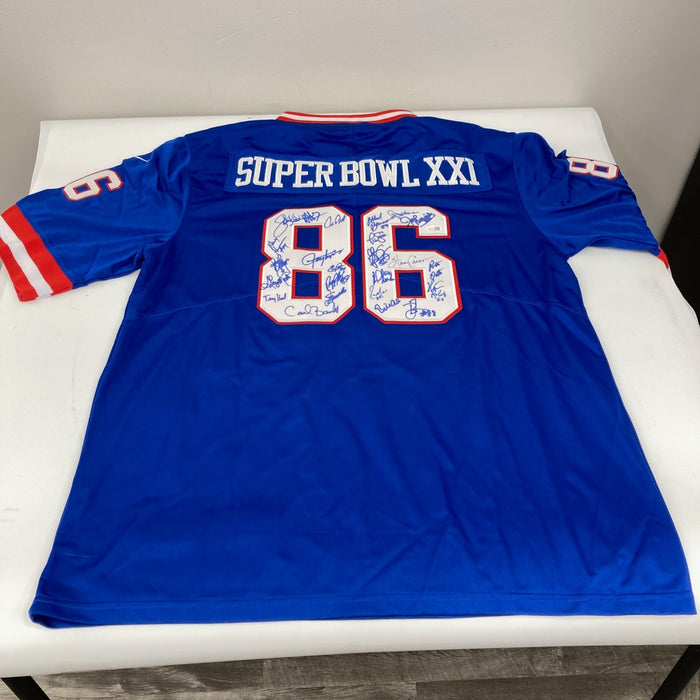 1986 New York Giants Super Bowl Champs Team Signed Jersey JSA