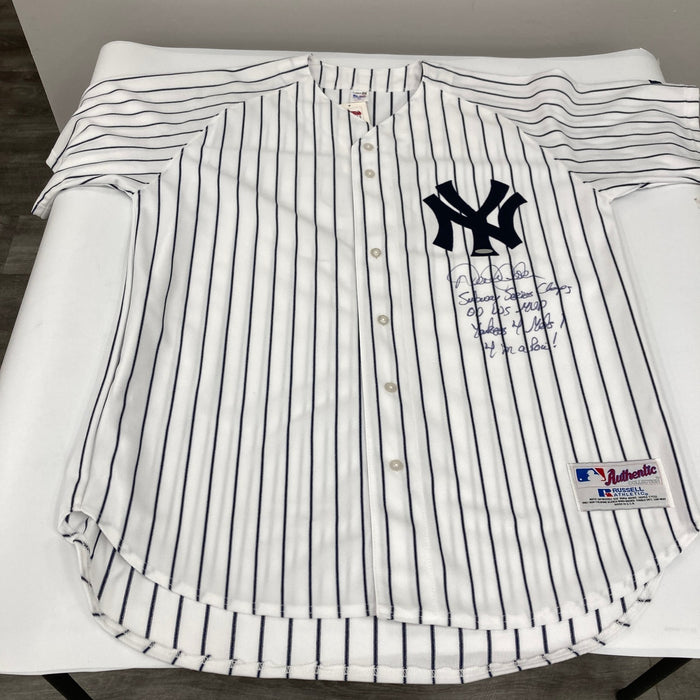 Derek Jeter Signed Heavily Inscribed 2000 World Series NY Yankees Jersey JSA COA