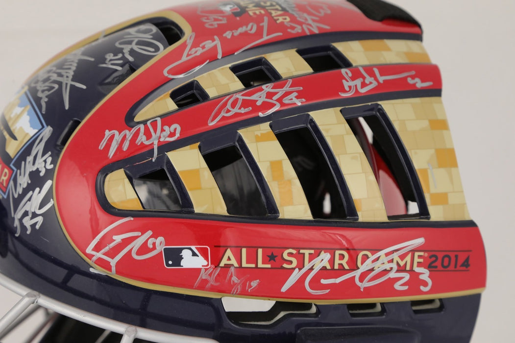 2014 All Star Game Team Signed Catchers Mask Derek Jeter Mike Trout PSA DNA