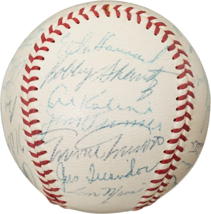 1957 All Star Game Team Signed Baseball Elston Howard Nellie Foxx Yogi Berra PSA