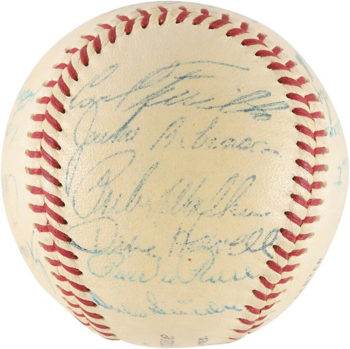 1955 Brooklyn Dodgers W.S. Champs Team Signed Baseball Jackie Robinson JSA COA