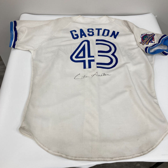 Cito Gaston Signed 1993 World Series Toronto Blue Jays Game Model Jersey JSA