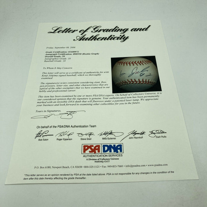 Kenji Johjima Signed Major League Baseball PSA DNA Graded 10 GEM MINT