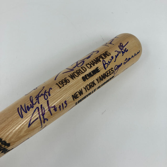 1996 New York Yankees World Series Champs Team Signed Bat Derek Jeter JSA COA