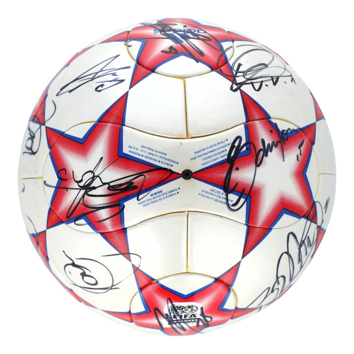 Lionel Messi 2006 FC Barcelona UEFA Champions Team Signed Soccer Ball JSA COA